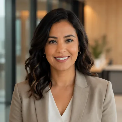Warm Professional Headshot of Hispanic Woman