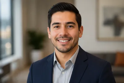 Warm Professional Headshot of Hispanic Man