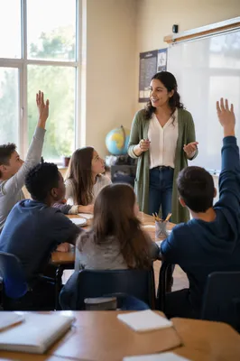 Teacher Leading Engaged Classroom Discussion