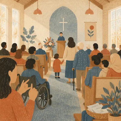 Welcoming Inclusive Church Service Gathering