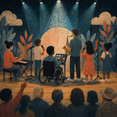Inclusive Church Service Music on Stage