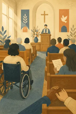 Inclusive Church Service with Accessible Seating
