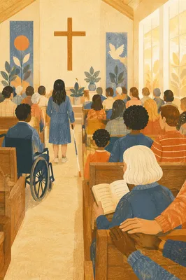 Inclusive Church Service with Diverse Abilities