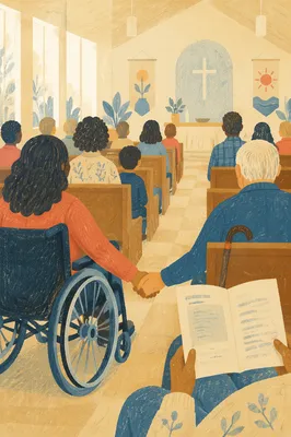 Inclusive Church Service with Diverse Abilities