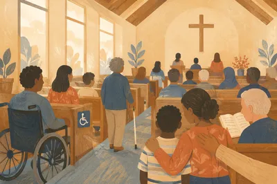 Inclusive Church Service with Diverse Abilities