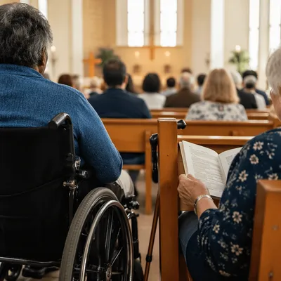 Inclusive Church Service with Diverse Abilities