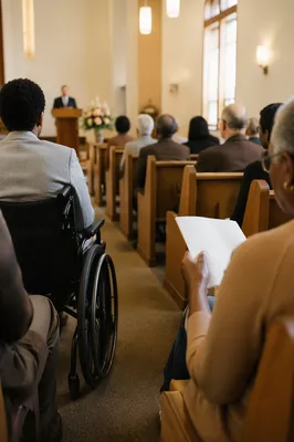 Inclusive Church Service with Accessible Seating