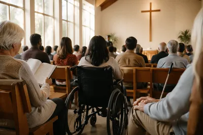 Inclusive Church Service with Diverse Abilities