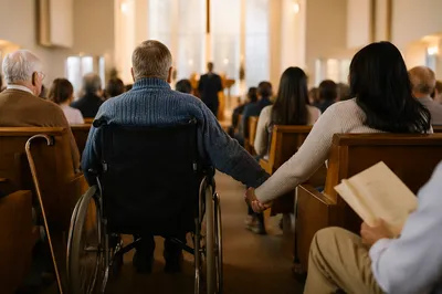 Inclusive Church Service with Diverse Abilities