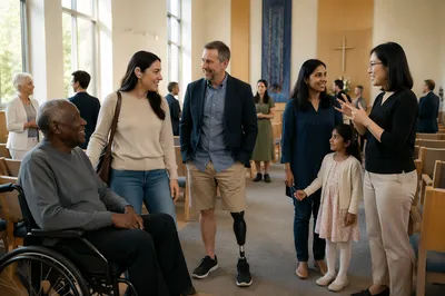 Inclusive Congregation Gathering in Bright Sanctuary