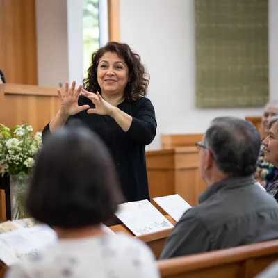 Sign Language Interpreter in Bright Chapel