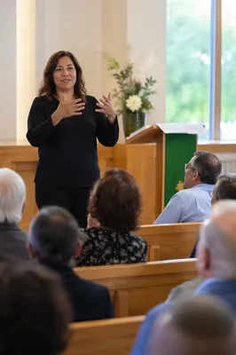 Sign Language Interpreter in Bright Chapel