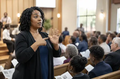 Sign Language Interpreter at Community Service