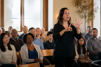 Sign Language Interpreter in Bright Chapel