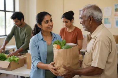 Young Woman Volunteering at Community Center