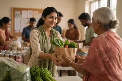 Young Woman Volunteering at Community Kitchen