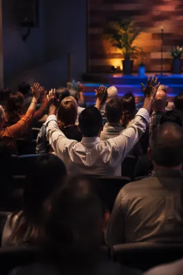 Diverse Congregation in Worship Auditorium