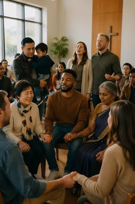 Diverse Worship Gathering in Community Hall