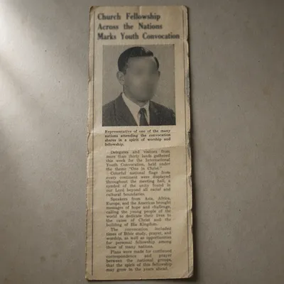 Vintage Newspaper on International Church Fellowship