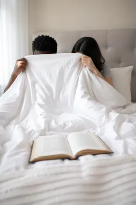 Interracial Couple Morning Bible Study at Home
