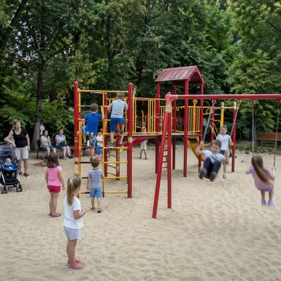 Children Playing Together on School Playground