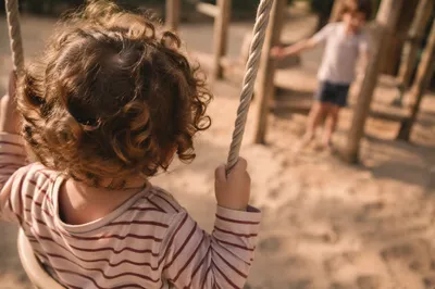 Children Playing on a Warm School Playground