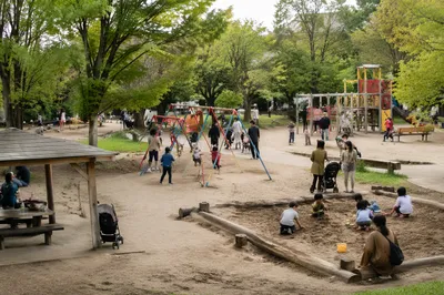 Children Playing Together on School Playground