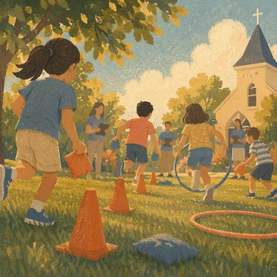 Outdoor Vacation Bible School Game Day