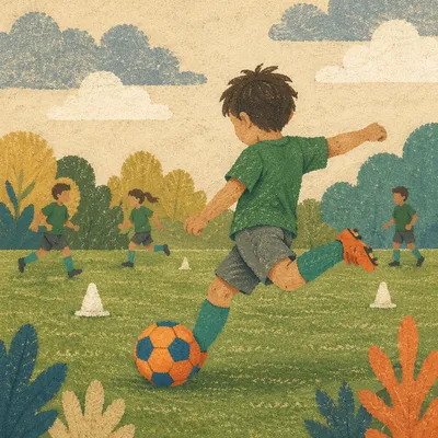 Kids Vacation Bible School Soccer Fun