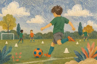 Kids Vacation Bible School Soccer Fun