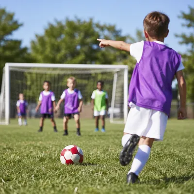 Kids Summer Camp Soccer Game Fun