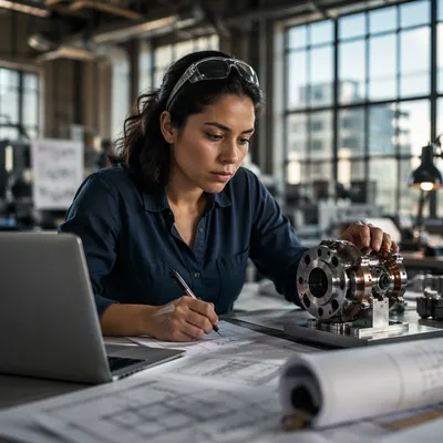 Focused Engineer at Modern Design Workstation
