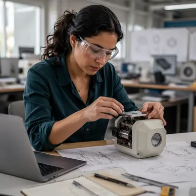 Focused Latina Engineer at Design Workbench