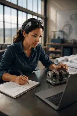 Focused Engineer at Modern Design Workstation