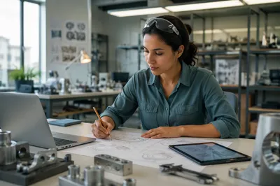 Focused Engineer at Modern Design Workstation