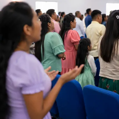 Latino Congregation in Bright Worship Hall