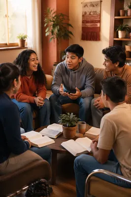 Latino Youth Discussion in Community Lounge