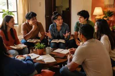Latino Youth Bible Study Group Discussion