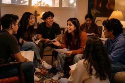 Latino Youth Group in Cozy Discussion Circle