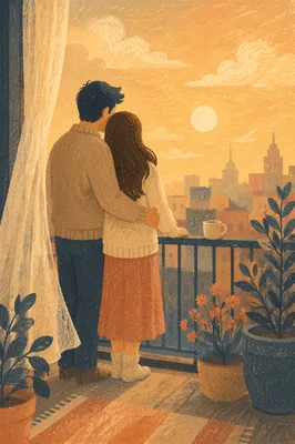 Warm Couple Embrace at Golden Hour