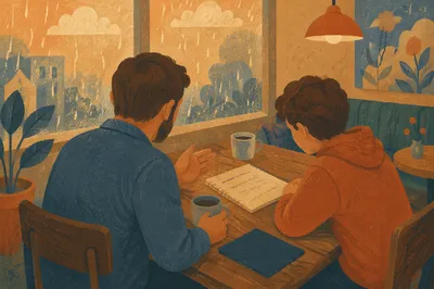 Mentor and Young Person Coffee Shop Talk