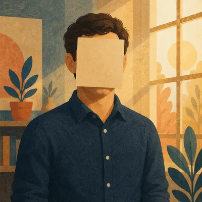Anonymous Professional Man by Sunlit Window