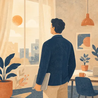 Professional Casual Man by Window Portrait