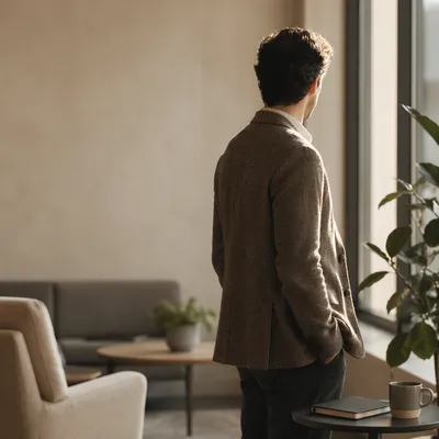 Professional Casual Man by Bright Window