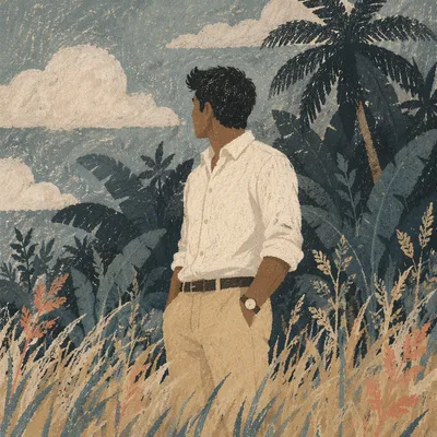 Professional Casual Man in Meadow Portrait