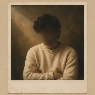 Vintage Casual Man Portrait with Soft Shadows