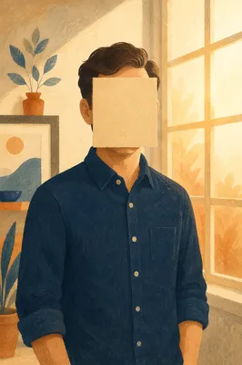 Anonymous Professional Man by Sunlit Window