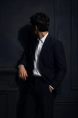 Anonymous Professional Casual Man in Charcoal Studio