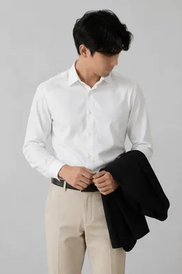 Professional Casual Man Portrait on Gray Background