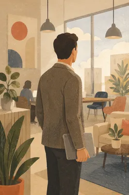 Professional Casual Man by Window